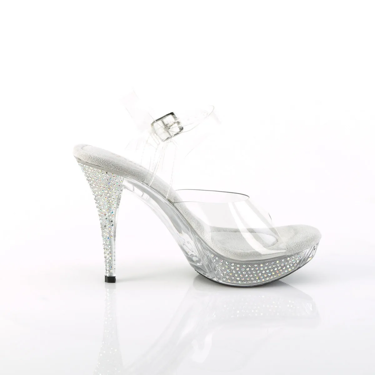 4 Inch Heel ELEGANT-408ABRS Clear