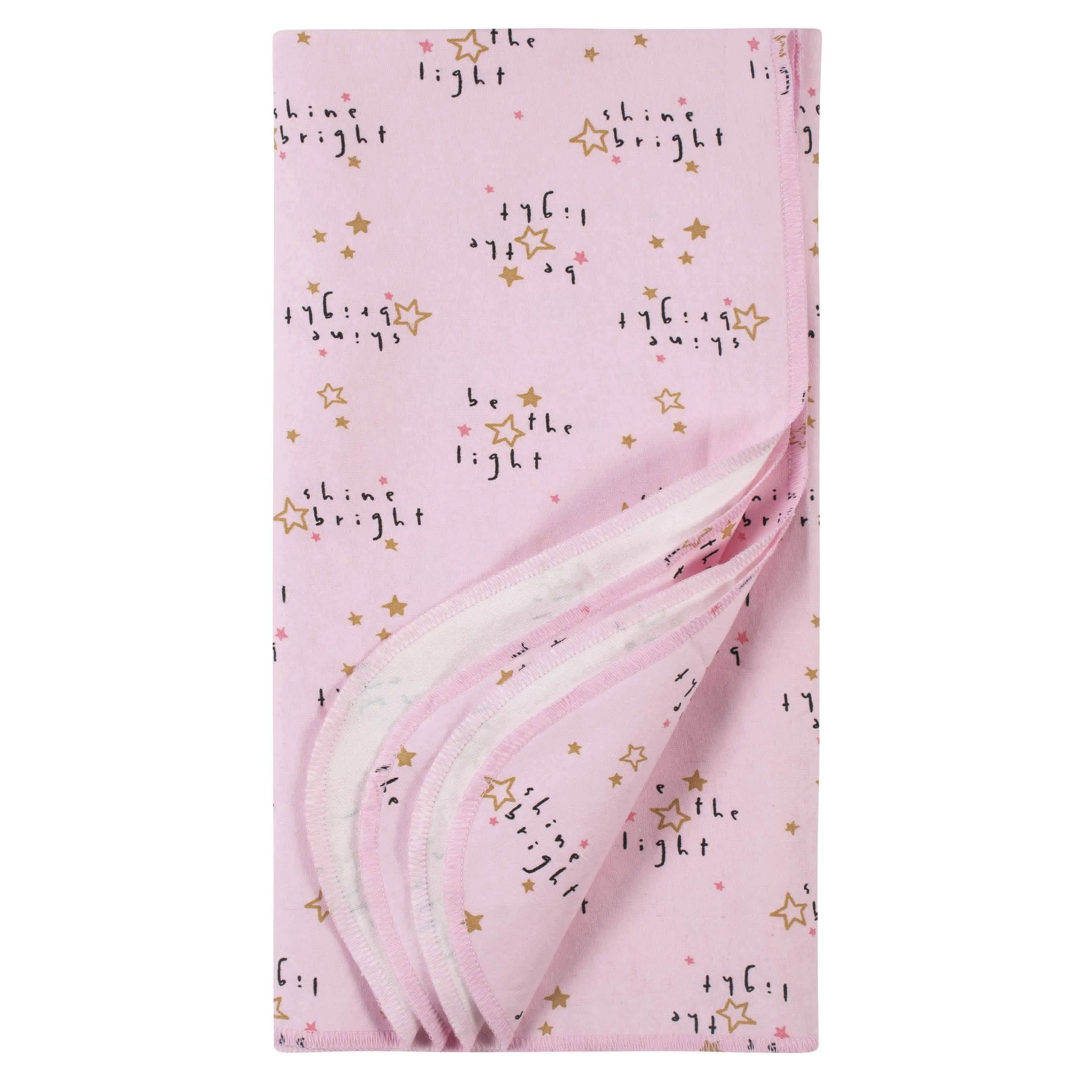 4-Pack Girls Princess Flannel Receiving Blankets