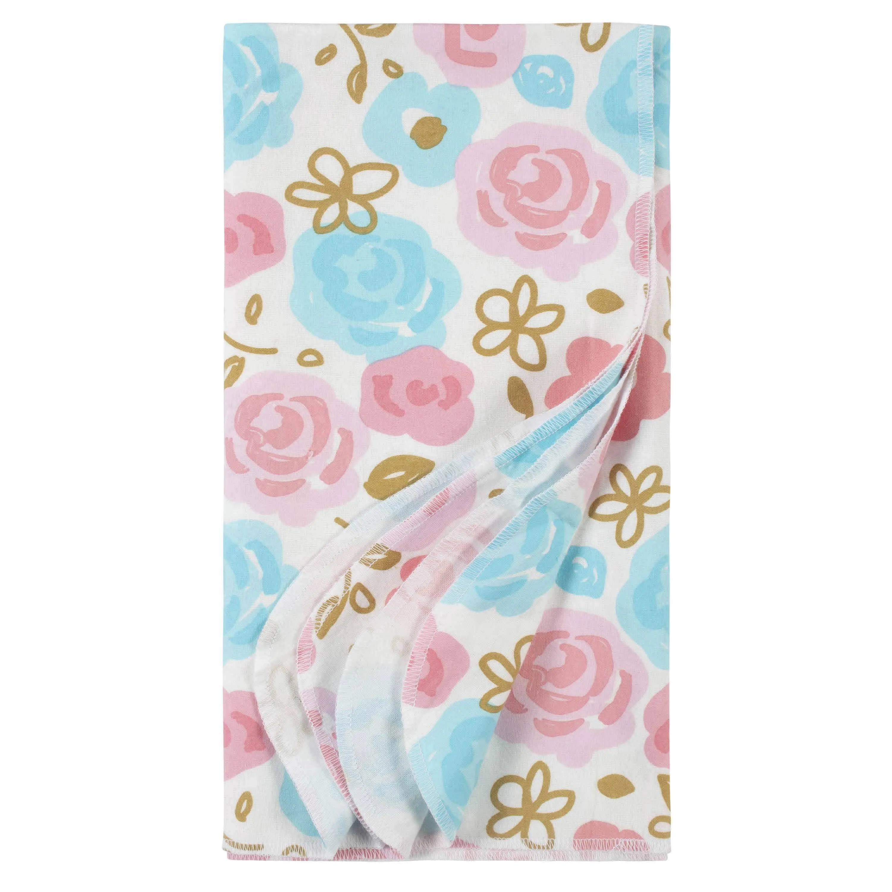 4-Pack Girls Princess Flannel Receiving Blankets