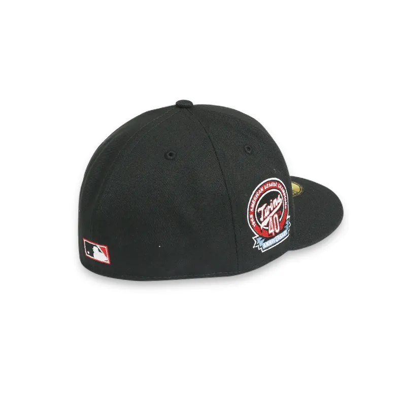 [70693417] Minnesota Twins 40 Anniversary Black 59FIFTY Men's Fitted Hat