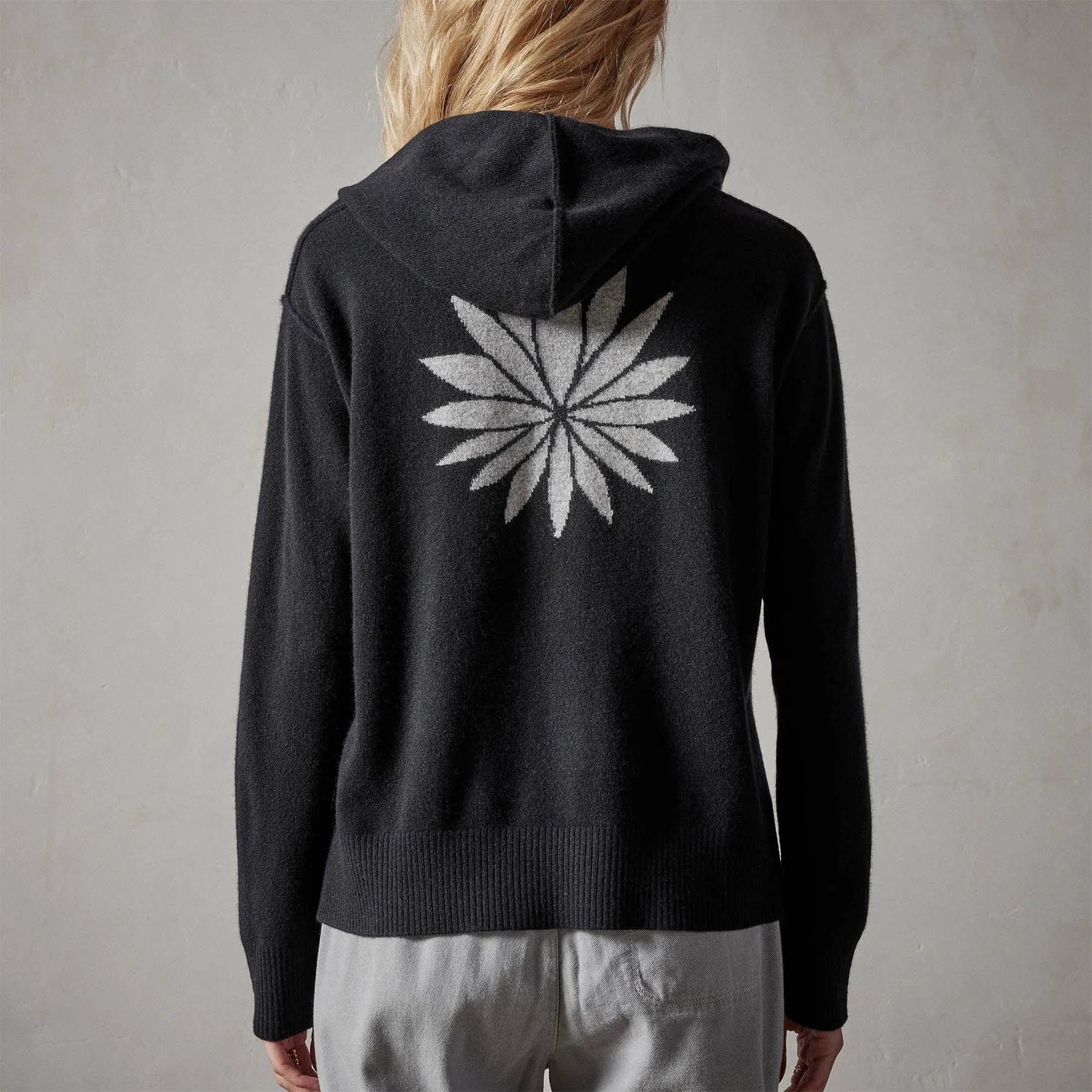 Agave Graphic Hoodie - Black/Heather Grey