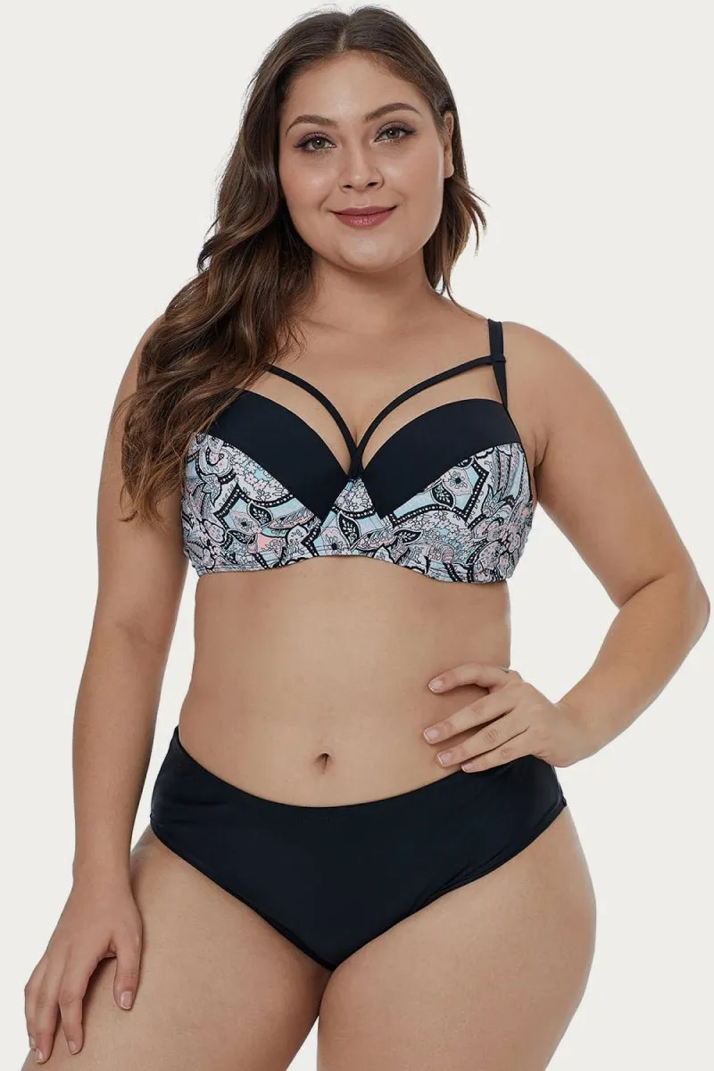 Alessandra Floral Paisley Plus Size Bikini Set