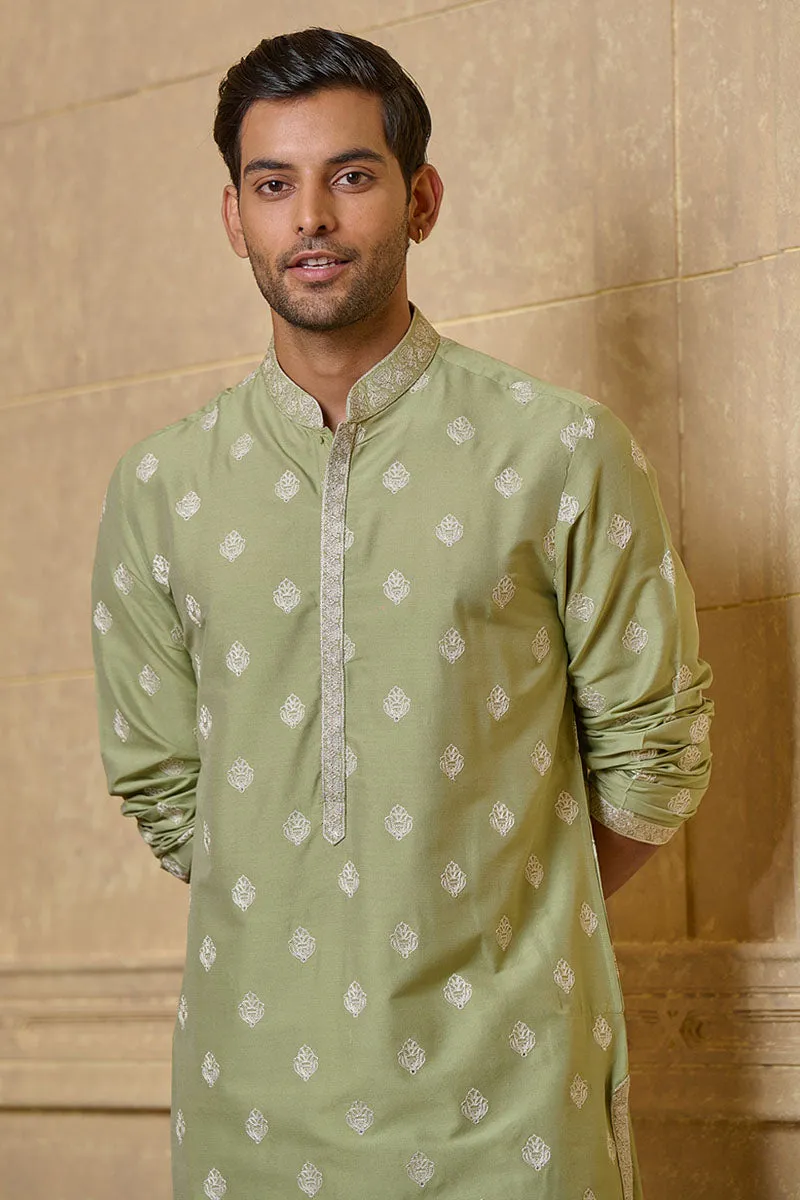 All Over Butti Embroidered Kurta Set