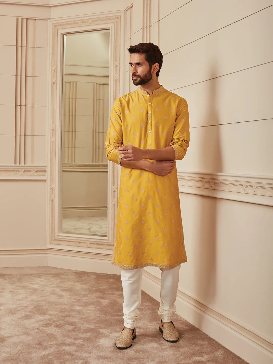 All Over Butti Embroidered Kurta Set