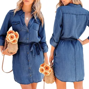 Alluring Casual Denim Dress