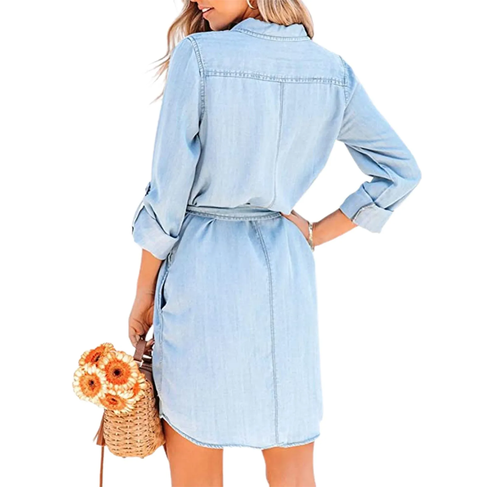 Alluring Casual Denim Dress