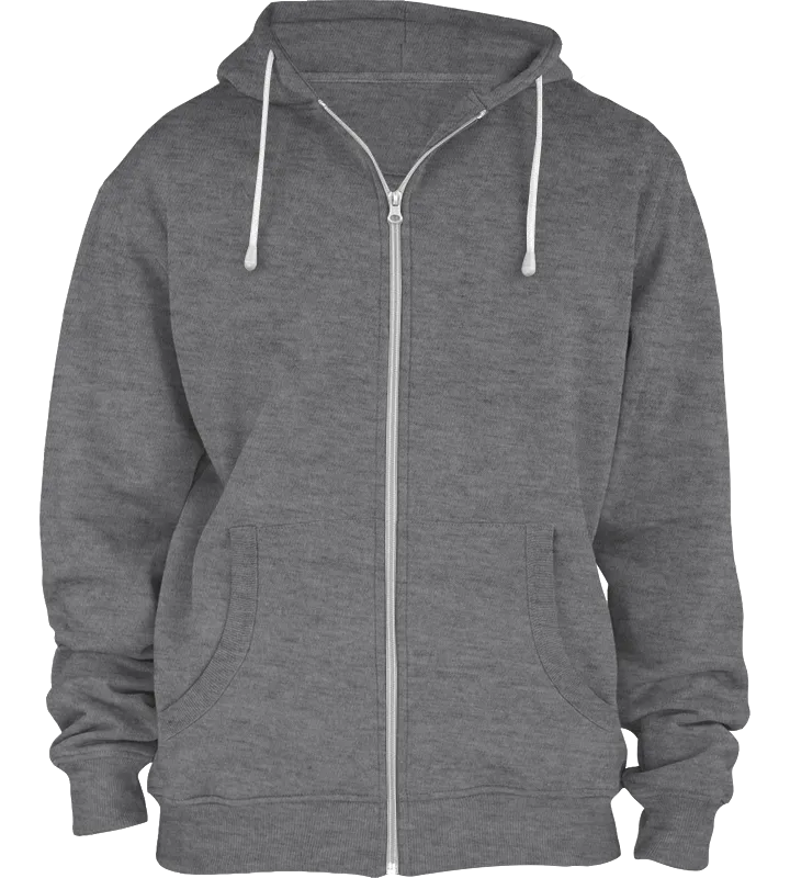 American Apparel MT497 Salt and Pepper Zip Hoodie