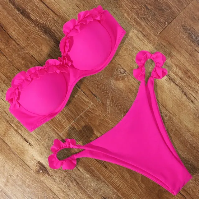 Ashley Sexy Brazilian Bandeau Push-up Bikini