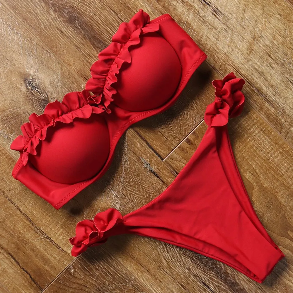 Ashley Sexy Brazilian Bandeau Push-up Bikini