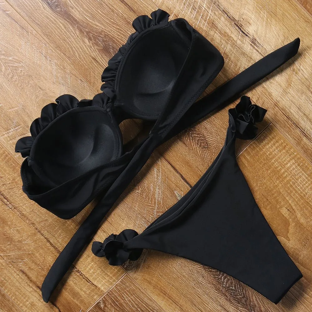 Ashley Sexy Brazilian Bandeau Push-up Bikini