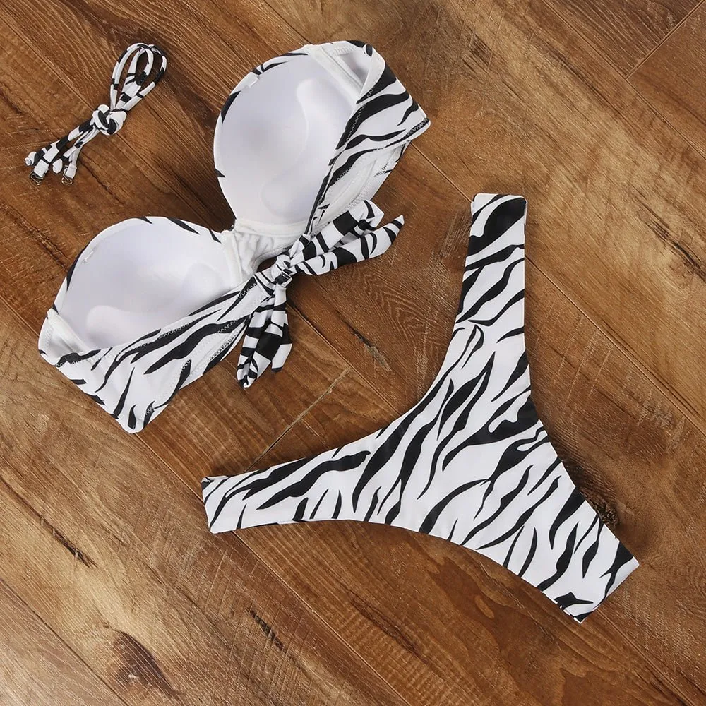 Ashley Sexy Brazilian Bandeau Push-up Bikini