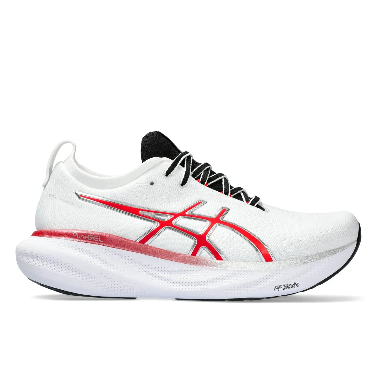 Asics Gel Nimbus 25 Anniversary Men White Classic Red    