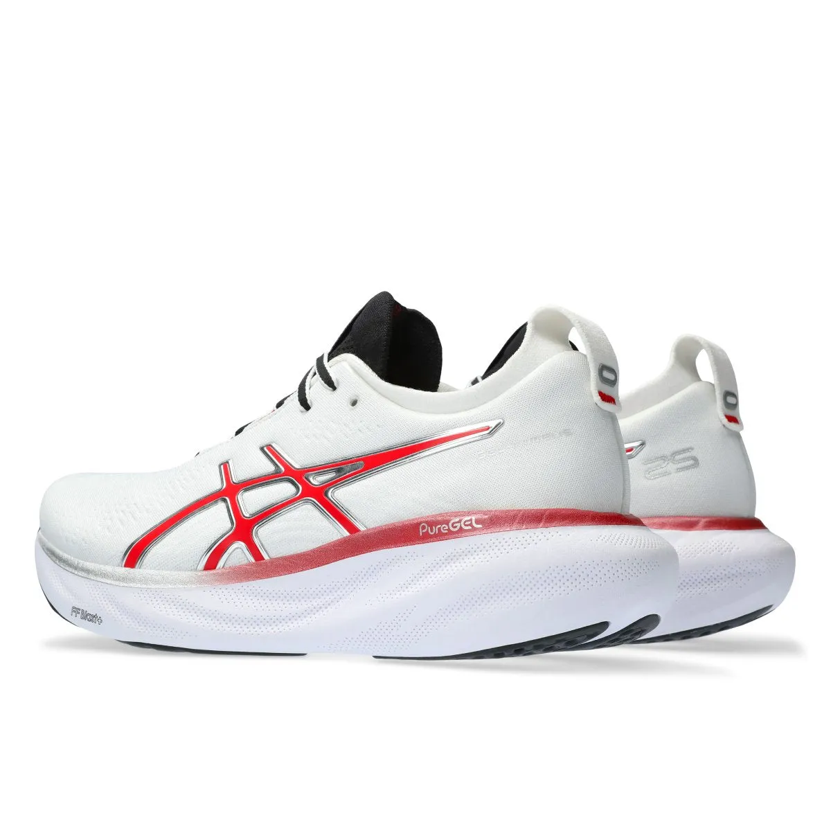 Asics Gel Nimbus 25 Anniversary Men White Classic Red    