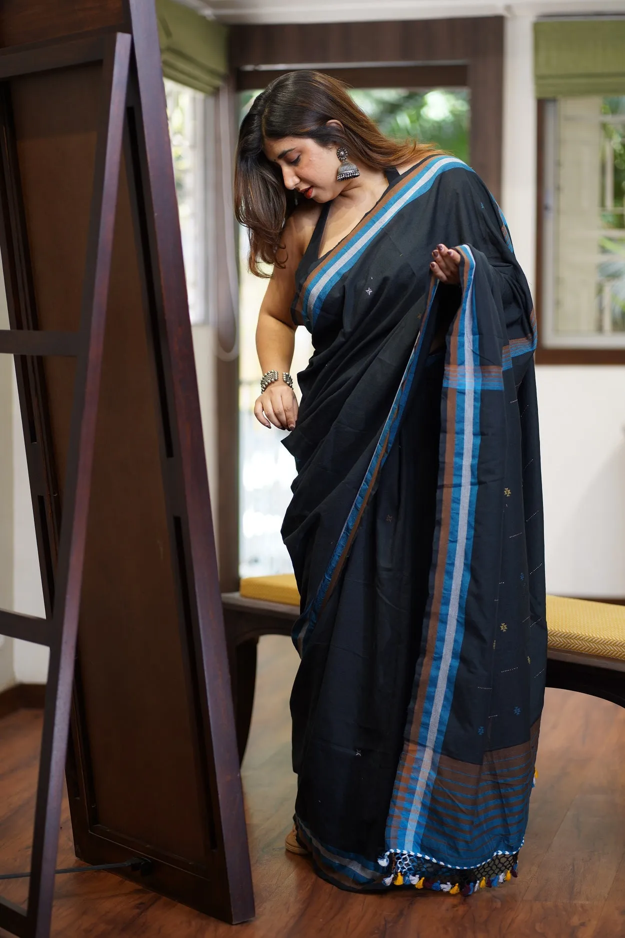 Bhujodi Handwoven Cotton Saree