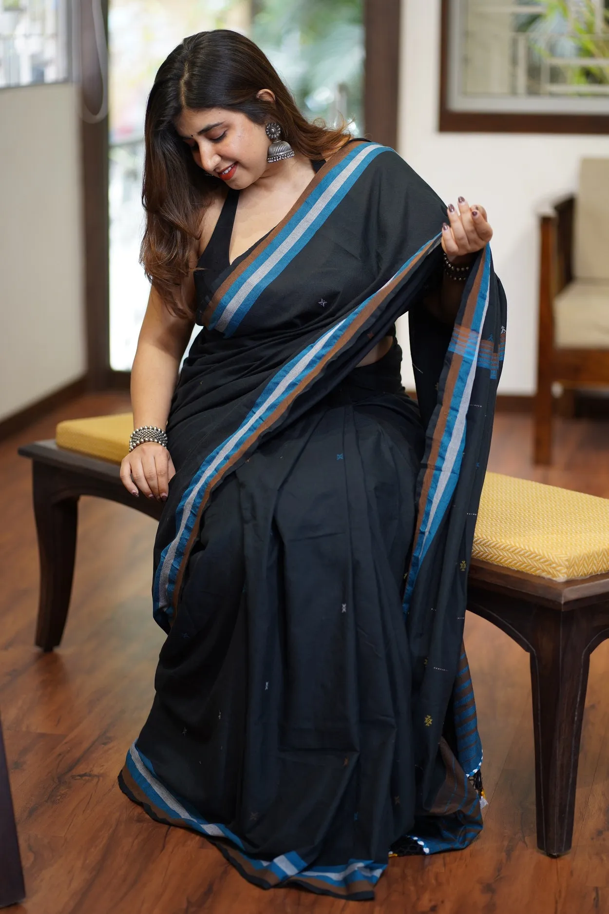 Bhujodi Handwoven Cotton Saree