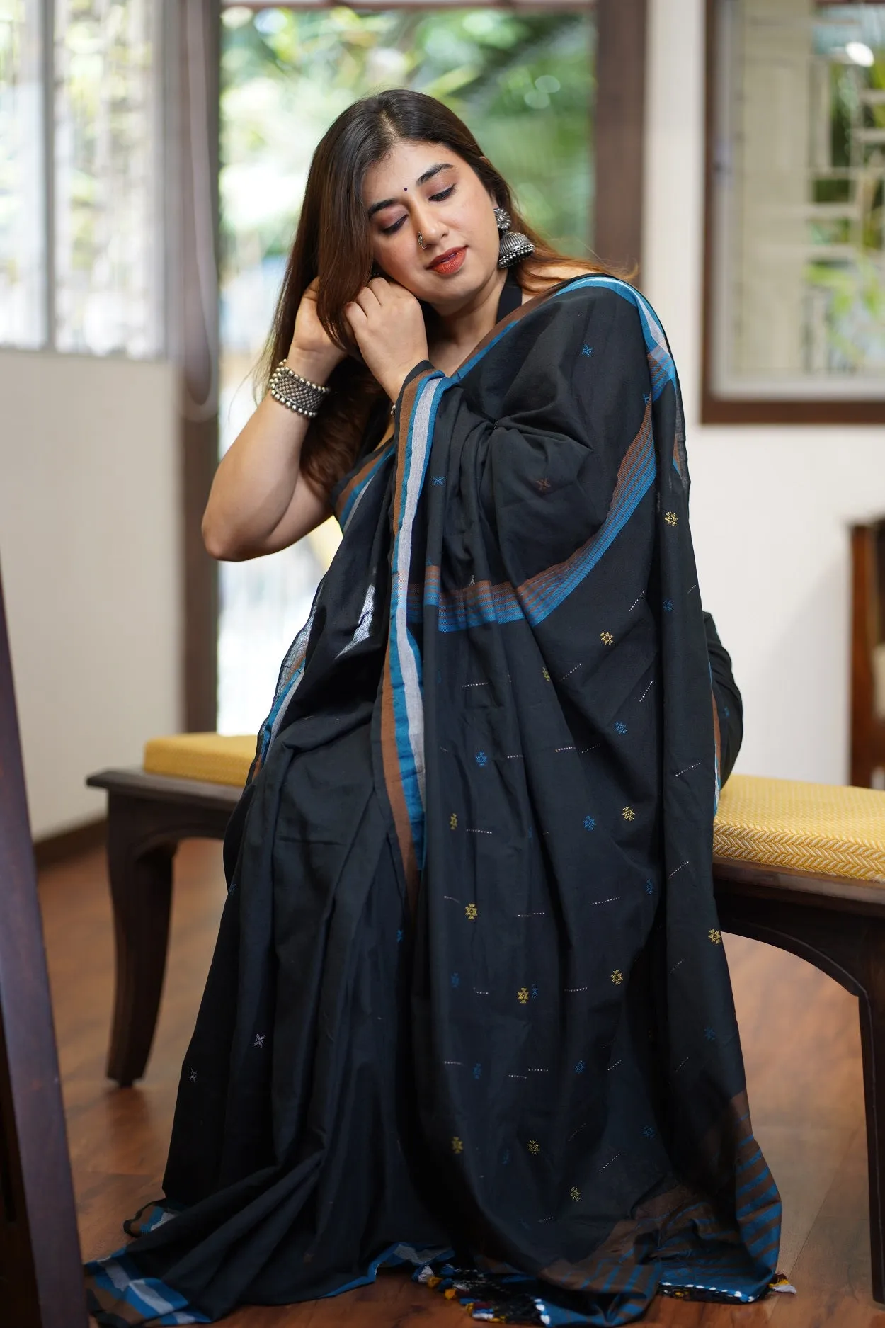 Bhujodi Handwoven Cotton Saree