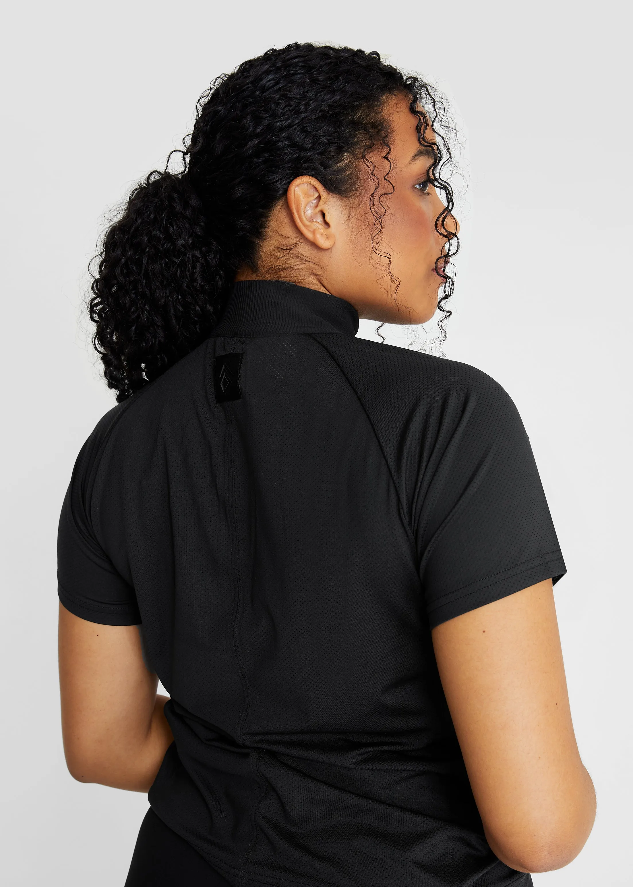 Black Short Sleeve Mesh Shirt