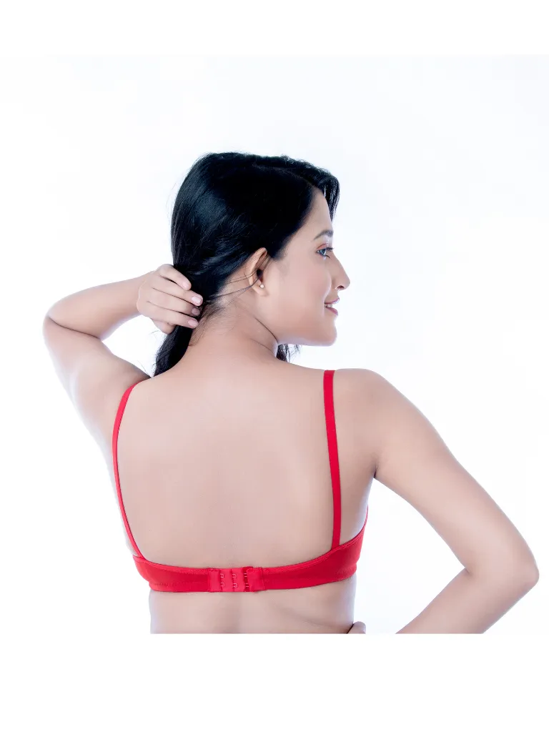 BlackTree Red Casual Chic Padded Bra.