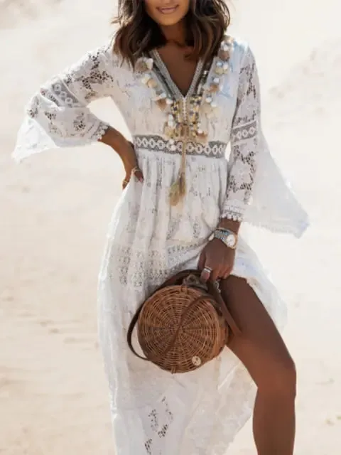 Boho Lace Maxi Dress