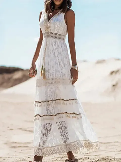 Boho Lace Maxi Dress