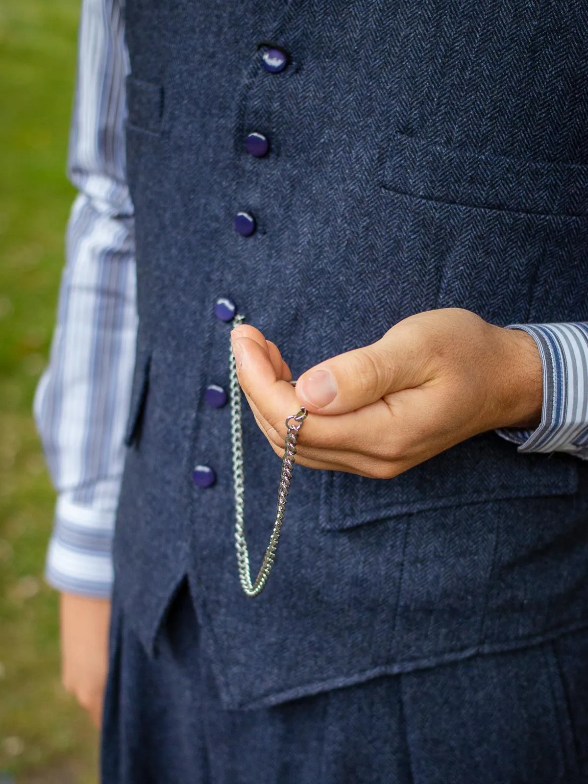 Brushed Gold Quartz Pocket Fob Watch