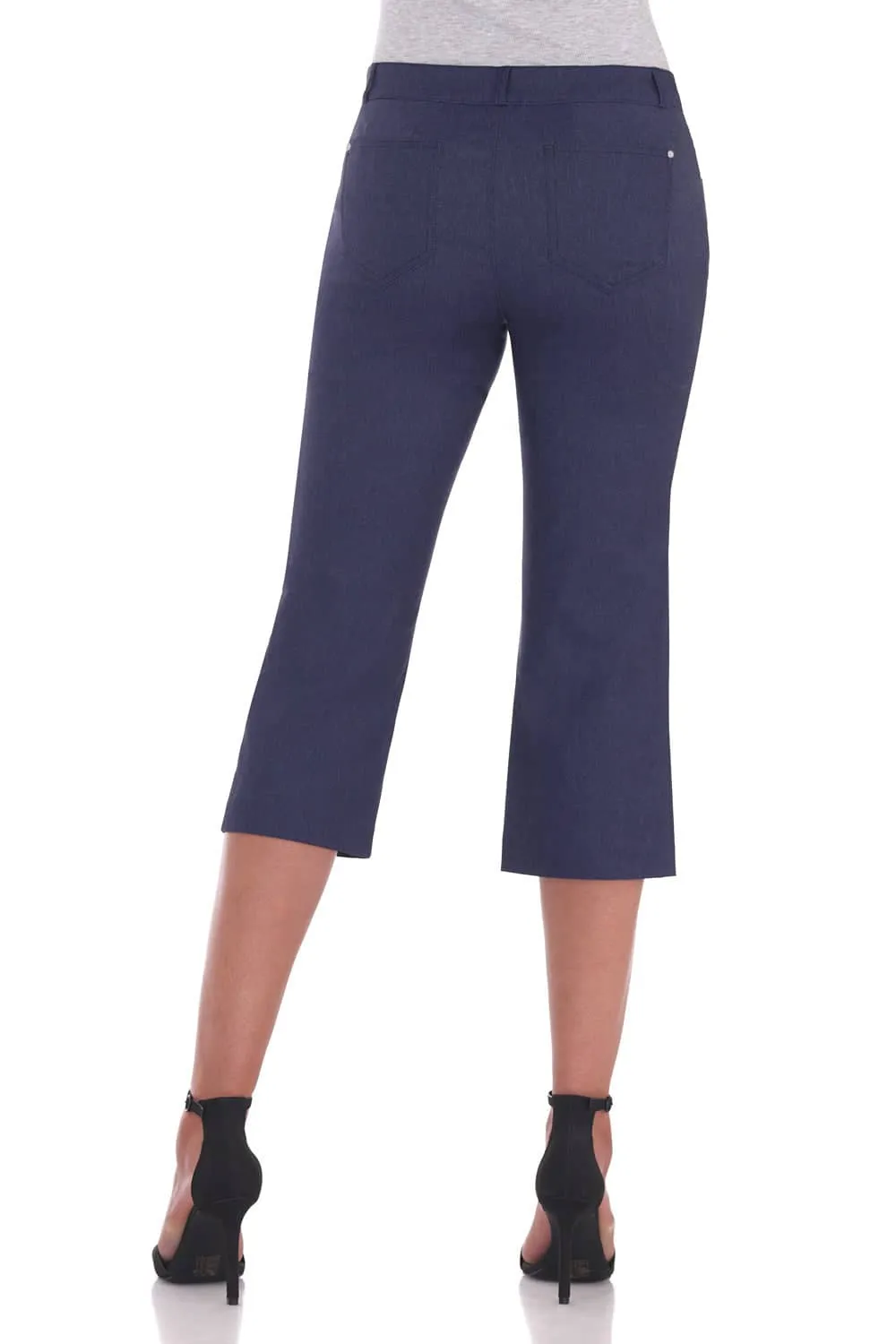 Chic Capris with 5 Pockets and Zipper Closure