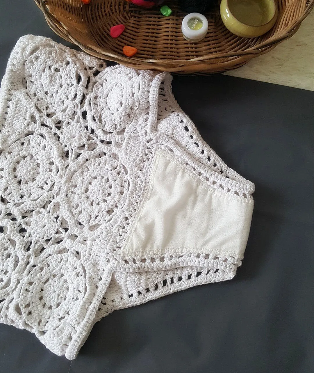 Crochet Hollow Bikini Set