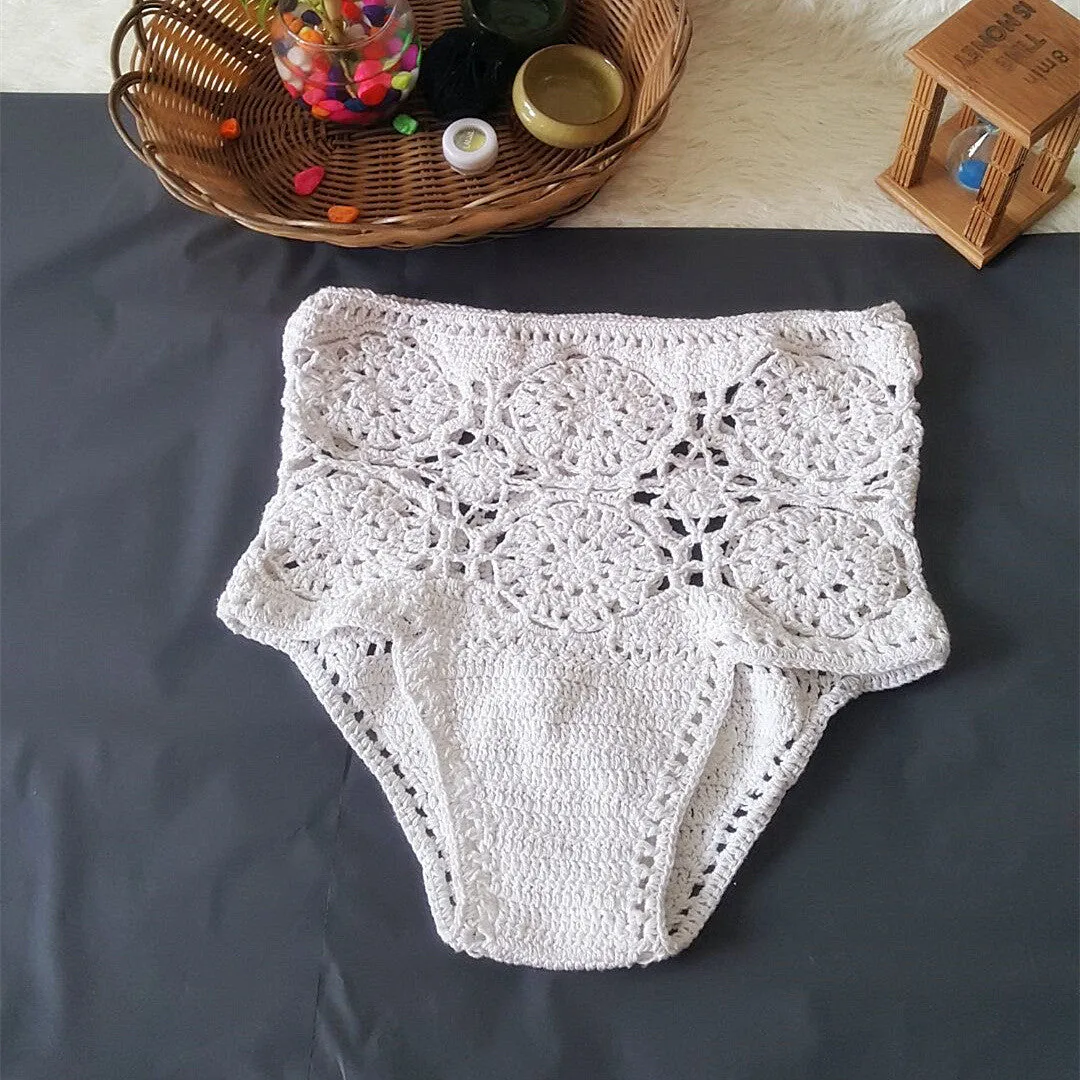 Crochet Hollow Bikini Set