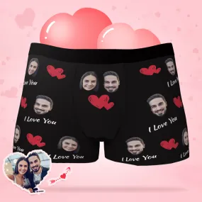 Custom Face Boxers for Men I Love You