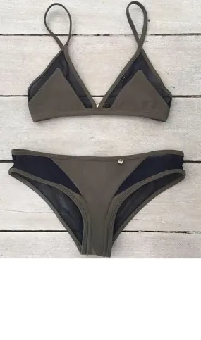 Dark Green Bikini Set