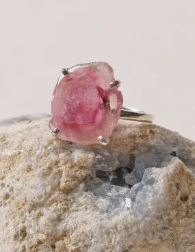 Delicate Pink Tourmaline Gemstone Ring - Size 6 and 7