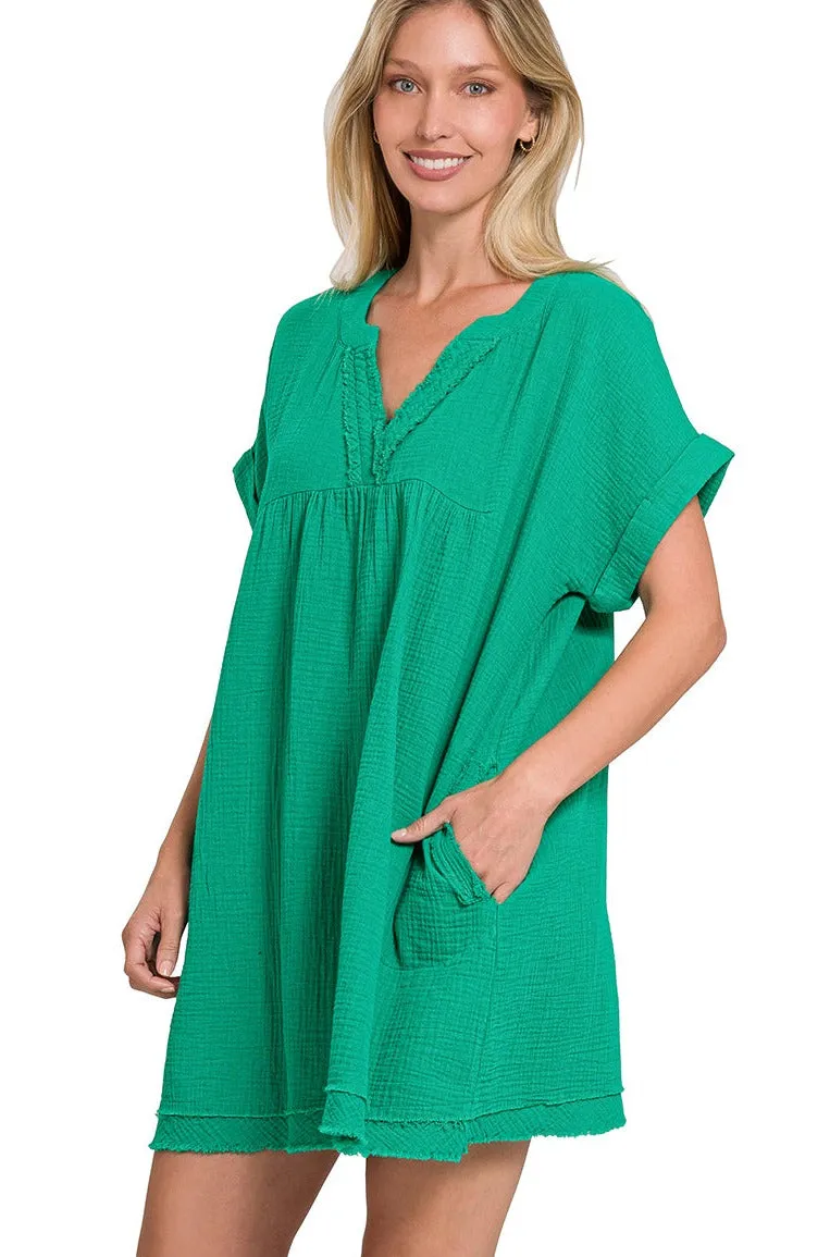 Dina Dress in Kelly Green