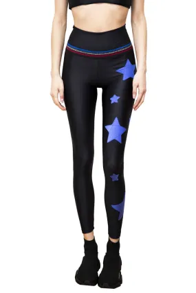 Electra Leggings a Vita Alta con Fascia e Stelle applicate