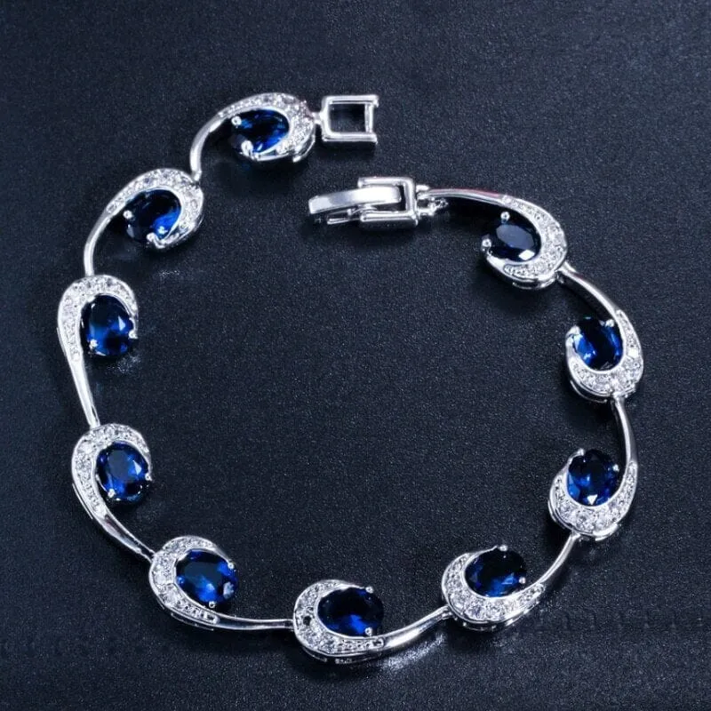 Elegant Fashion Charm Half Cloud Shaped Crystal Bracelet