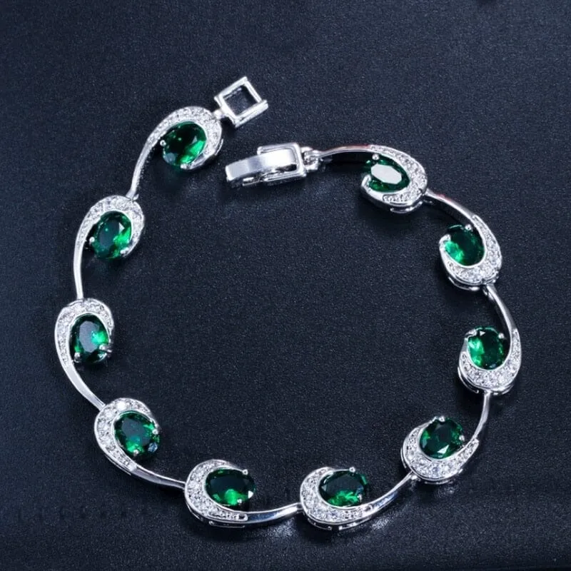 Elegant Fashion Charm Half Cloud Shaped Crystal Bracelet