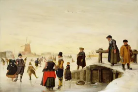 Figures Skating in a Dutch Landscape