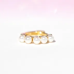 Fine Tiny Pearls Hoop