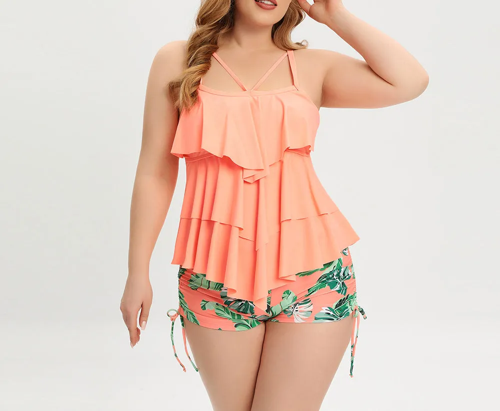 Floral Ruffles Bikini Set