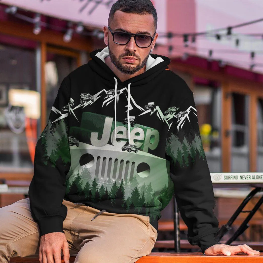 Gearhuman 3D Jeep Tshirt Hoodie Apparel