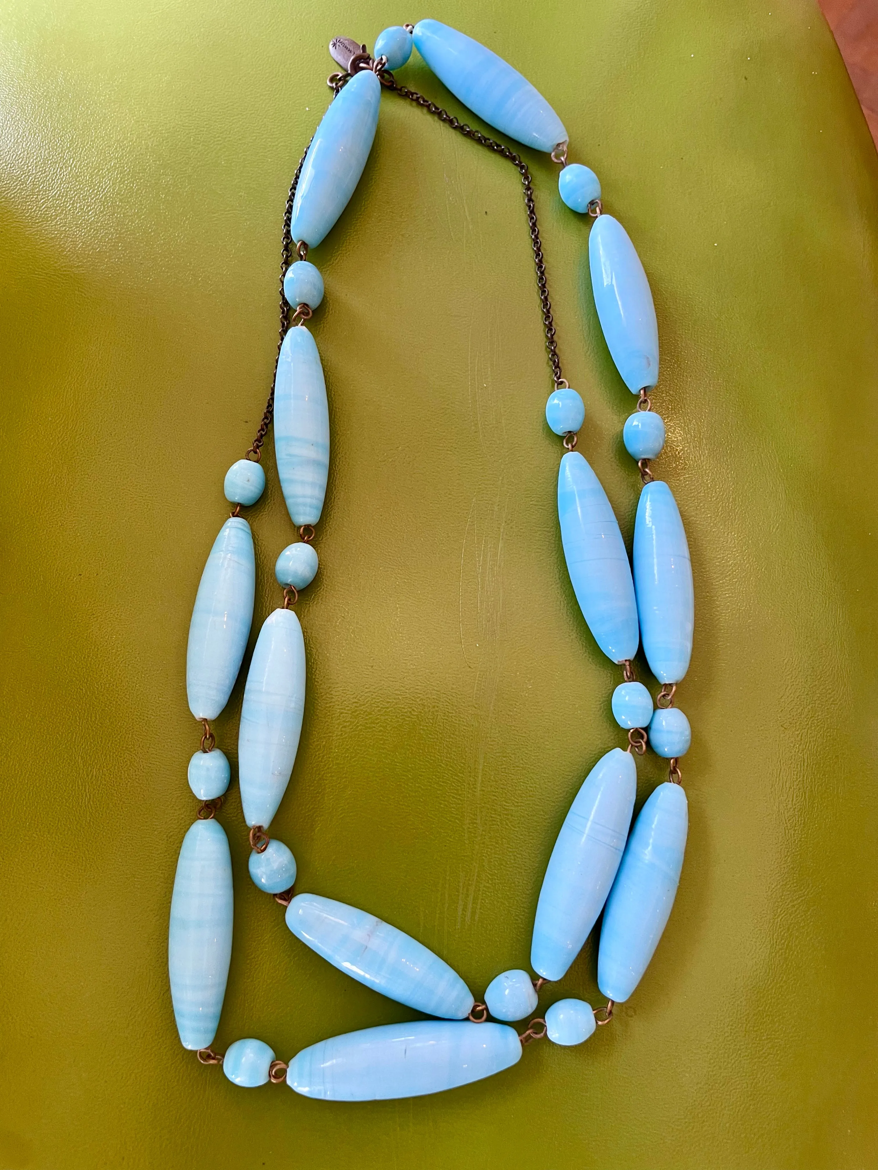 Glass Aqua Necklace