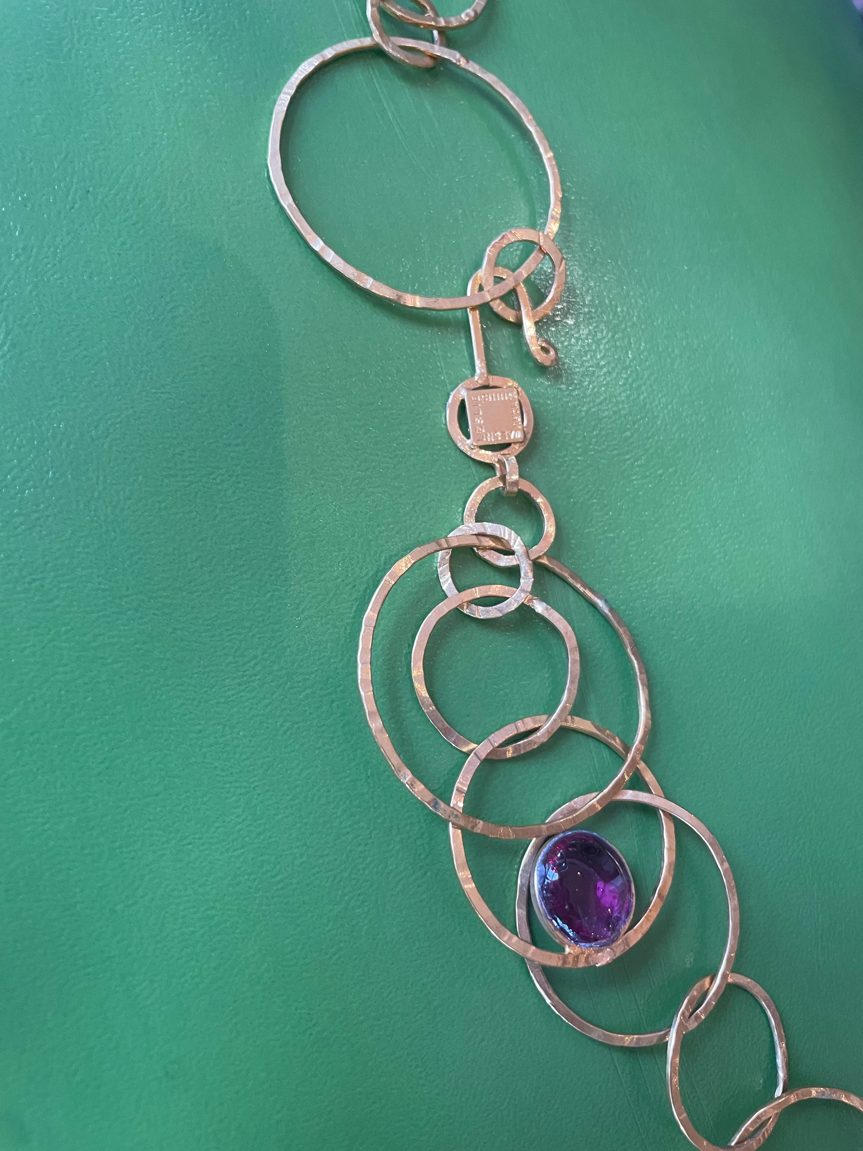 Goldtone Circle Necklace