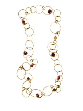 Goldtone Circle Necklace