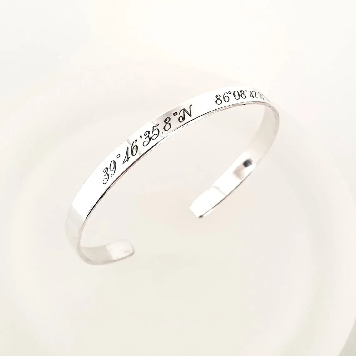 GPS Coordinates Personalized Bracelet for Men