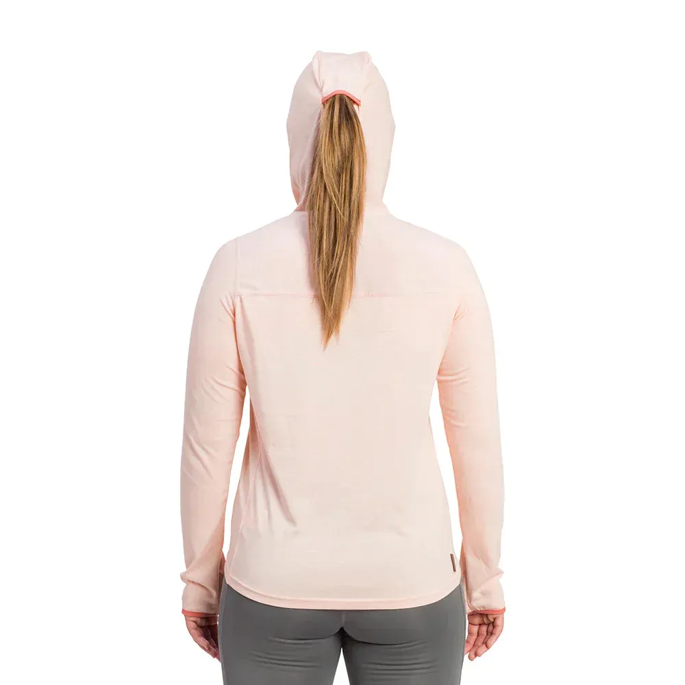 Grundens Women's Shorebreak Performance Lightweight Fishing Hoodie in Artic Ice