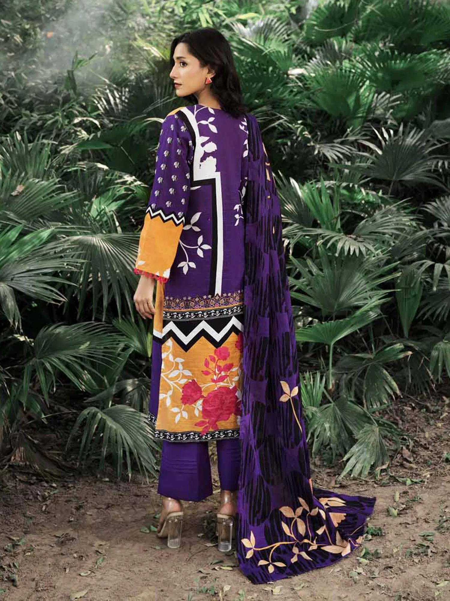 Gul Ahmed Khaddar Purple Unstitched Suit (WR-22014)