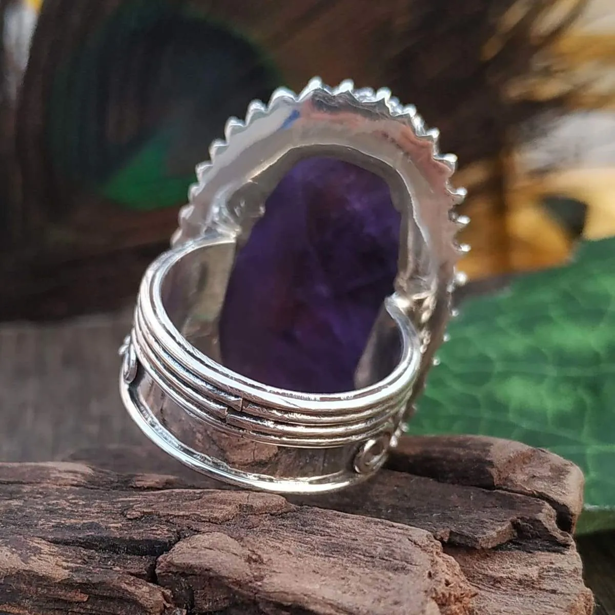 Handmade Boho Amethyst Ring