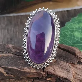 Handmade Boho Amethyst Ring