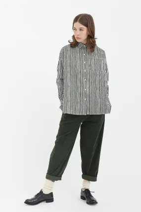 Hannoh Wessel - Clarence Shirt - Olive Stripes