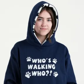 Hazy Blue Womens Hooded Sweatshirts -  Whos Walking Who -Oscar