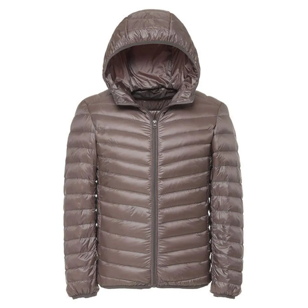 Hooded Lightweight Water-Resistant Jacket Beige